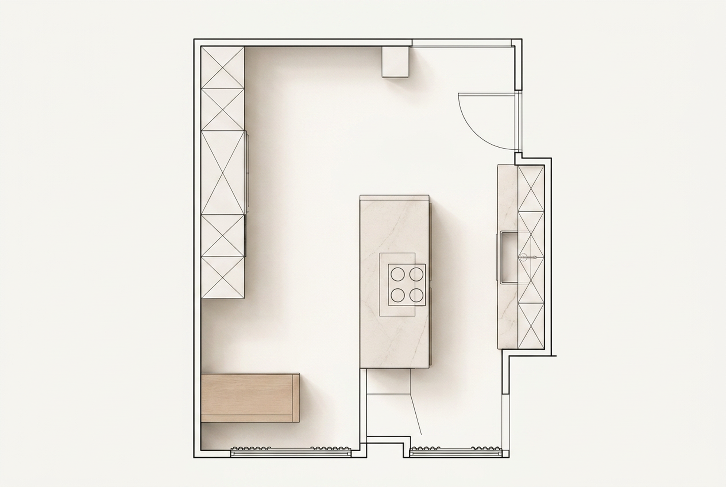 Planta del proyecto Blanco y roble